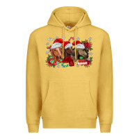 Antique Gold christmas horses Premium Hoodie - MaliasSmallBusiness