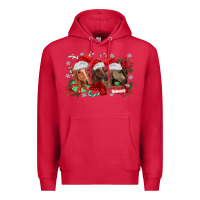 Cardinal christmas horses Premium Hoodie - MaliasSmallBusiness