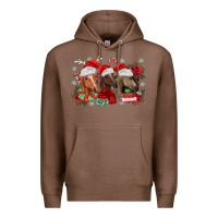 Chestnut christmas horses Premium Hoodie - MaliasSmallBusiness