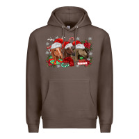 Coffee christmas horses Premium Hoodie - MaliasSmallBusiness