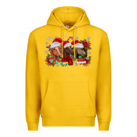 Lemon christmas horses Premium Hoodie - MaliasSmallBusiness