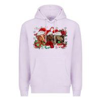 Lilac christmas horses Premium Hoodie - MaliasSmallBusiness