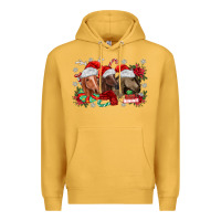 Mustard christmas horses Premium Hoodie - MaliasSmallBusiness