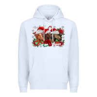 White christmas horses Premium Hoodie - MaliasSmallBusiness