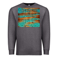 Charcoal Heather turquoise  leather and wooden pattern tumbler Premium Sweatshirt - Jasminsmagicworld