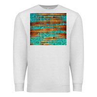 Oatmeal Heather turquoise  leather and wooden pattern tumbler Premium Sweatshirt - Jasminsmagicworld