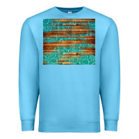 Ocean Blue turquoise  leather and wooden pattern tumbler Premium Sweatshirt - Jasminsmagicworld