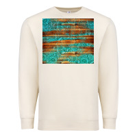 Sandshell turquoise  leather and wooden pattern tumbler Premium Sweatshirt - Jasminsmagicworld