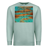 Seafoam turquoise  leather and wooden pattern tumbler Premium Sweatshirt - Jasminsmagicworld