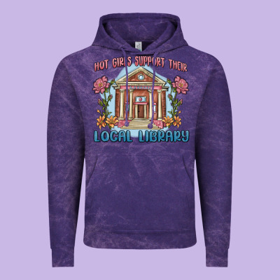 Vintage Hoodie hot girls support their local library