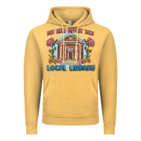 Vintage Mustard hot girls support their local library Vintage Hoodie - MaliasSmallBusiness