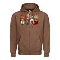 Chestnut religious coffee cups Zipper Hoodie - AdoDesignShop