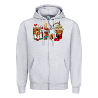 Heather Grey religious coffee cups Zipper Hoodie - AdoDesignShop