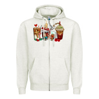 Oatmeal Heather religious coffee cups Zipper Hoodie - AdoDesignShop