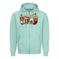 Seafoam religious coffee cups Zipper Hoodie - AdoDesignShop
