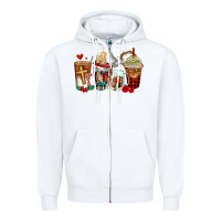 White religious coffee cups Zipper Hoodie - AdoDesignShop