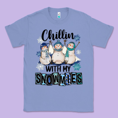 Chillin With My Snowmies Classic Tee Designed By Fadigitalartstudio