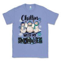 Colony Blue Chillin With My Snowmies Classic Tee - FaDigitalArtStudio