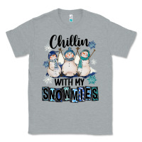 Heather Grey Chillin With My Snowmies Classic Tee - FaDigitalArtStudio