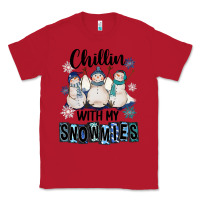 Red Chillin With My Snowmies Classic Tee - FaDigitalArtStudio