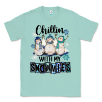 Seafoam Chillin With My Snowmies Classic Tee - FaDigitalArtStudio
