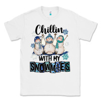 White Chillin With My Snowmies Classic Tee - FaDigitalArtStudio