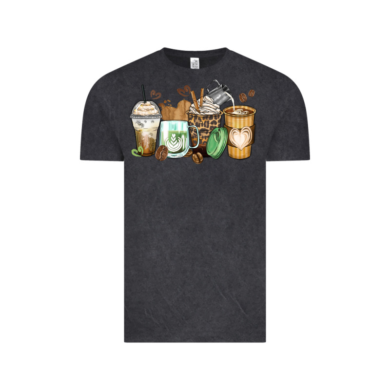 Latte Coffee Cups Vintage Tee by Zillion Design Studio | Teevron