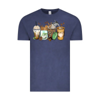 Vintage Denim latte coffee cups Vintage Tee - Zillion Design Studio