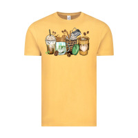 Vintage Mustard latte coffee cups Vintage Tee - Zillion Design Studio