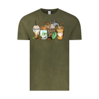 Vintage Olive latte coffee cups Vintage Tee - Zillion Design Studio