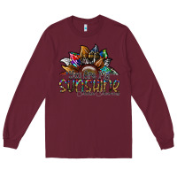 Burgundy you are my sunshine autism awareness Long Sleeve Tee - SublimationCraftShop