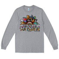 Heather Grey you are my sunshine autism awareness Long Sleeve Tee - SublimationCraftShop