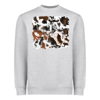 Heather Grey cowhide mixed background Heavyweight Sweatshirt - RanaPortraitStore