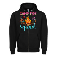 Black camp fire squad Zipper Hoodie - JahusDesignShop