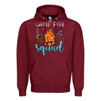 Burgundy camp fire squad Zipper Hoodie - JahusDesignShop