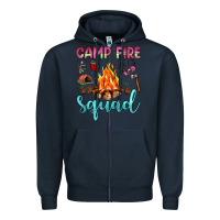 Navy camp fire squad Zipper Hoodie - JahusDesignShop