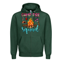 Sports Green camp fire squad Zipper Hoodie - JahusDesignShop