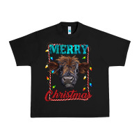 Black merry christmas highland calf baby cow Urban Heavy Tee - RanaPortraitStore