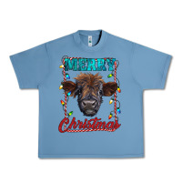 Pebble Blue merry christmas highland calf baby cow Urban Heavy Tee - RanaPortraitStore