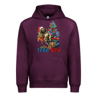 Mauve Wine Tree Rex T-Rex Urban Hoodie - LillyAllenDesigns