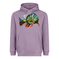 Lavender Peacock Bass Illustrations Heavyweight Hoodie - LillyAllenDesigns