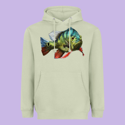 Peacock Bass Illustrations Heavyweight Hoodie Designed By Lillyallendesigns
