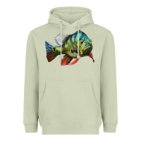 Matcha Peacock Bass Illustrations Heavyweight Hoodie - LillyAllenDesigns