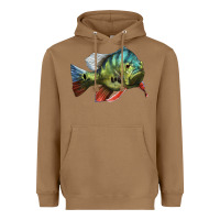Toasted Coconut Peacock Bass Illustrations Heavyweight Hoodie - LillyAllenDesigns