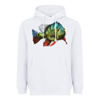White Peacock Bass Illustrations Heavyweight Hoodie - LillyAllenDesigns