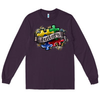 Plum austism Long Sleeve Tee - SublimationCraftShop