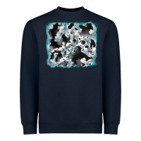 Navy cowhide glitter tooled leather background Heavyweight Sweatshirt - RanaPortraitStore