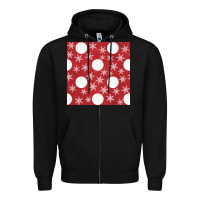 Black christmas snow flakes seamless pattern Zipper Hoodie - BundleAndBundleShop