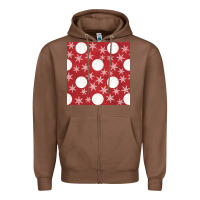 Chestnut christmas snow flakes seamless pattern Zipper Hoodie - BundleAndBundleShop