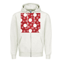 Oatmeal Heather christmas snow flakes seamless pattern Zipper Hoodie - BundleAndBundleShop